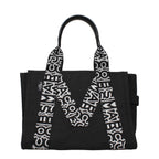Marc Jacobs black fabric shoulder bag with adjustable strap and minimalistic design, perfect for casual or stylish outings.