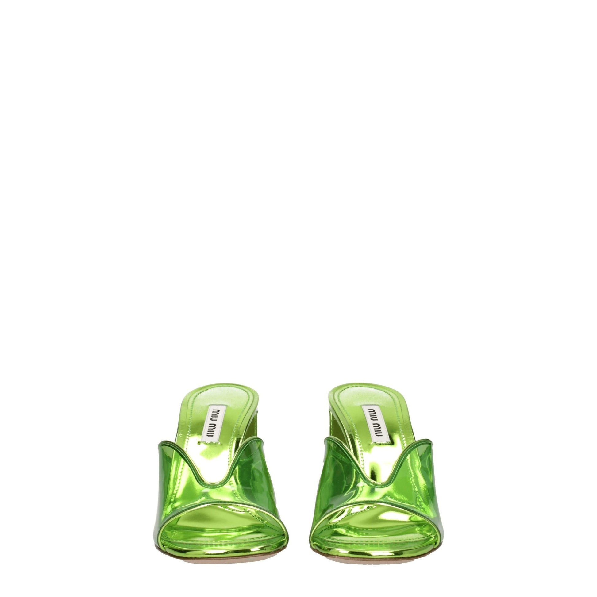Miu Miu Green Plexiglass Platform Sandals Miu Miu