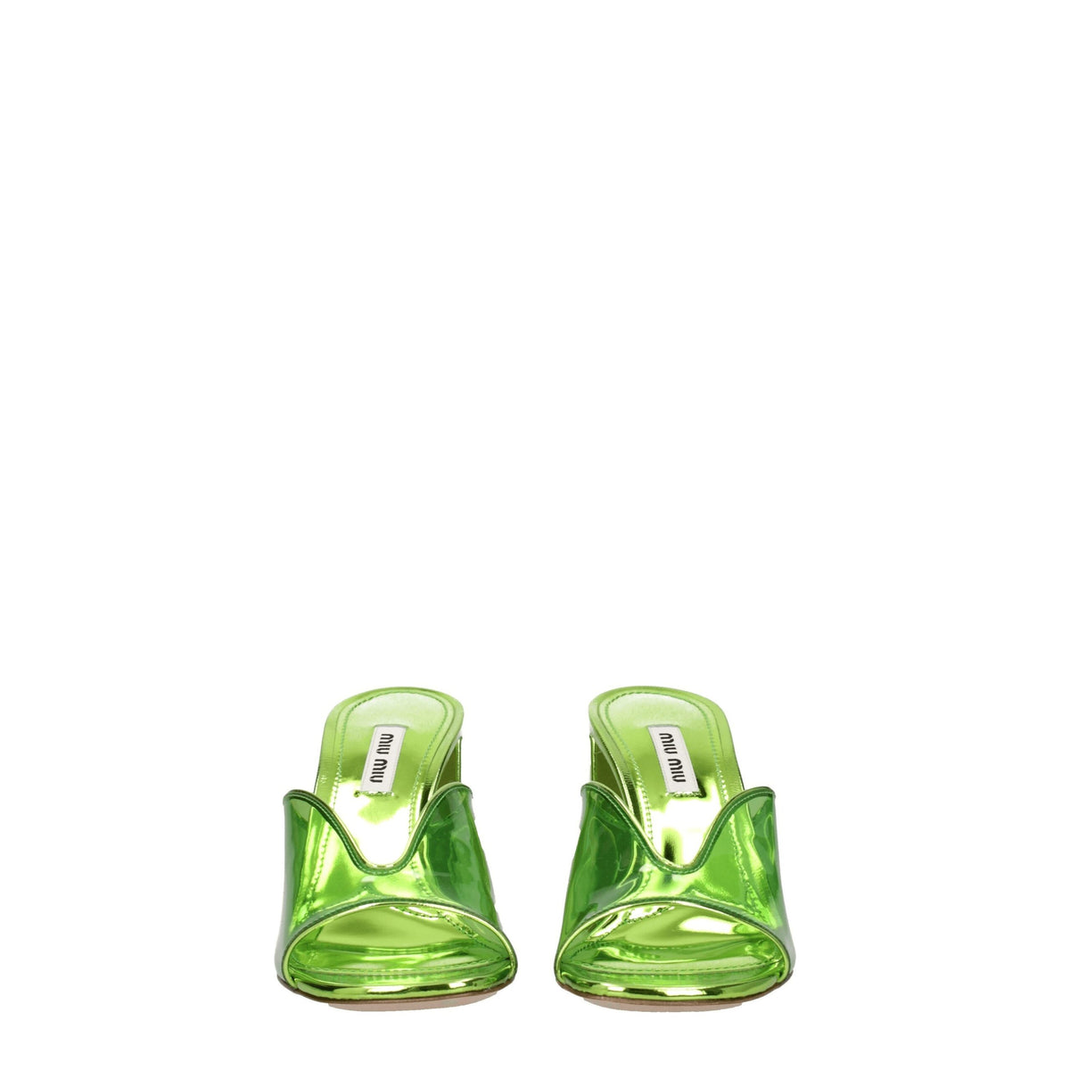 Miu Miu Green Plexiglass Platform Sandals Miu Miu