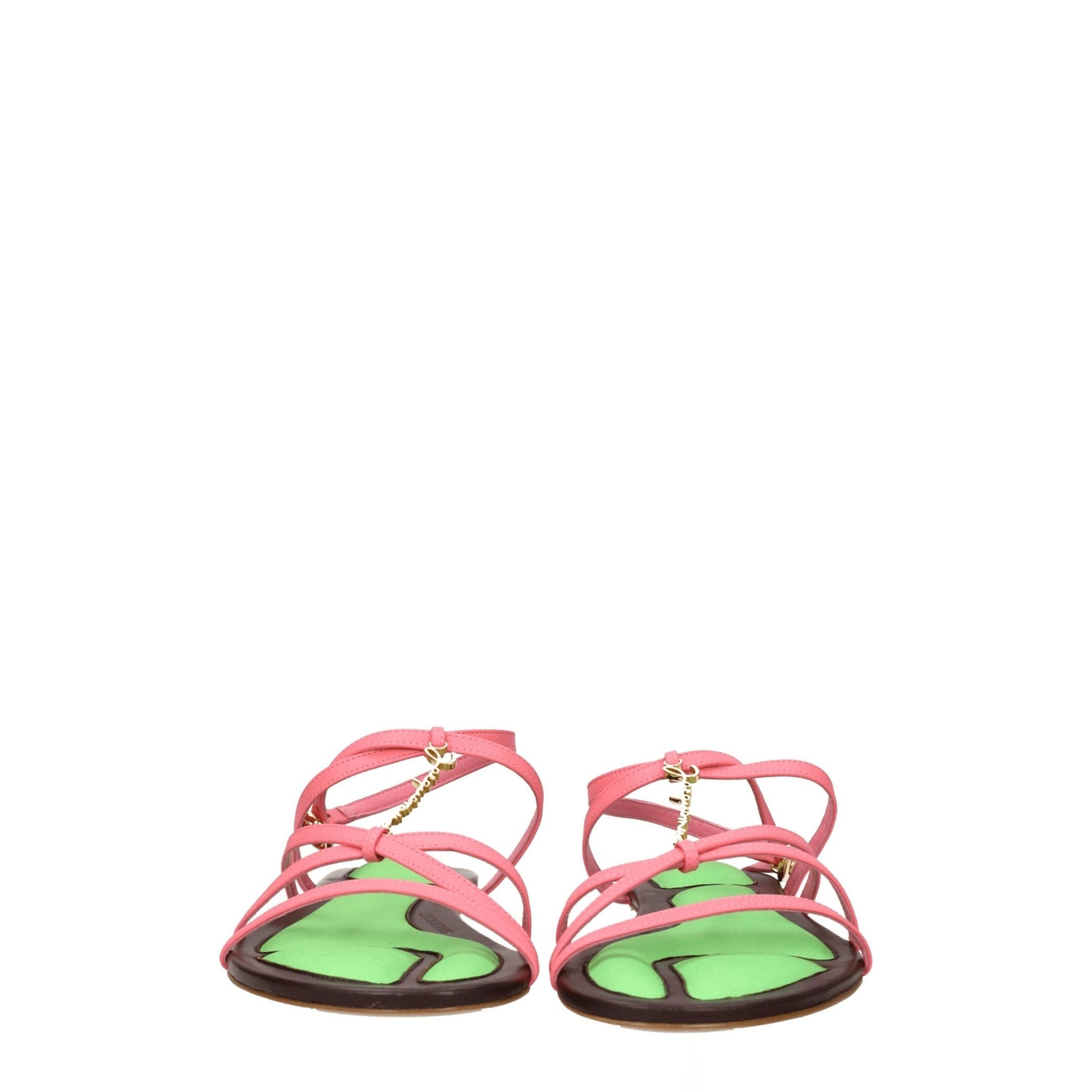 Jacquemus Pink Leather Flat Sandals Jacquemus