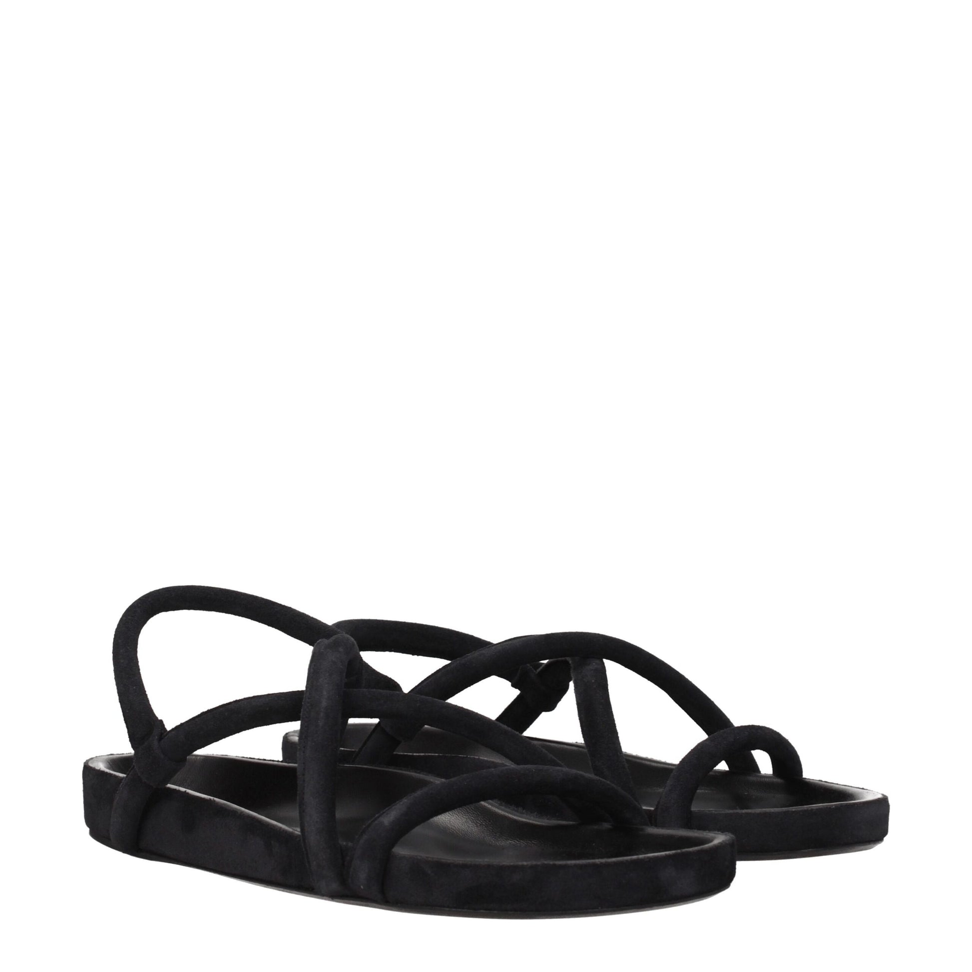 Isabel Marant Black Leather Flat Sandals Isabel Marant