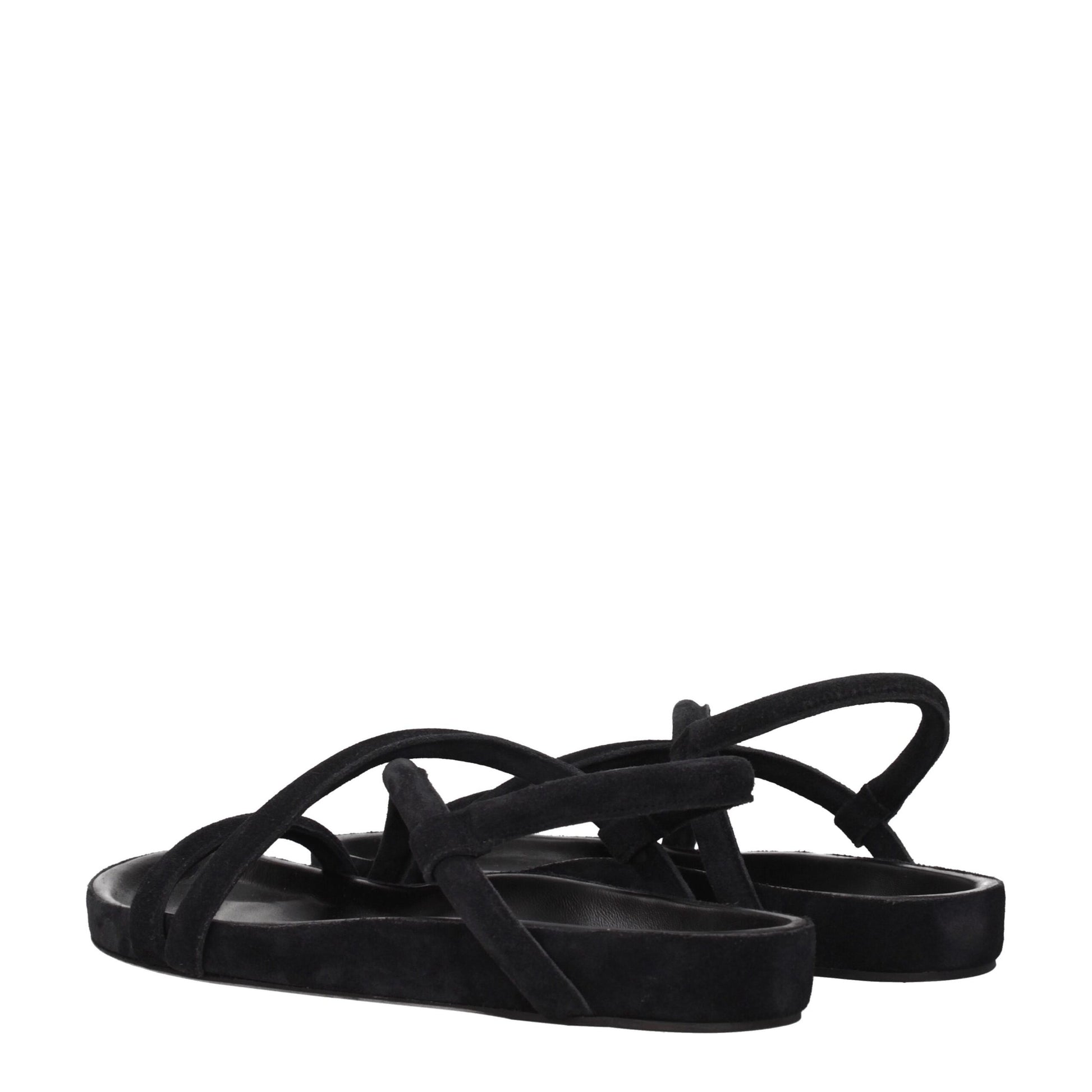 Isabel Marant Black Leather Flat Sandals Isabel Marant