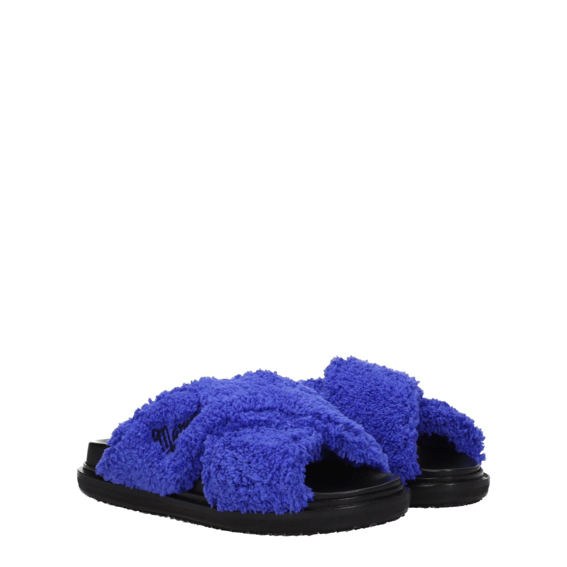 Marni Purple Fabric Slippers Marni