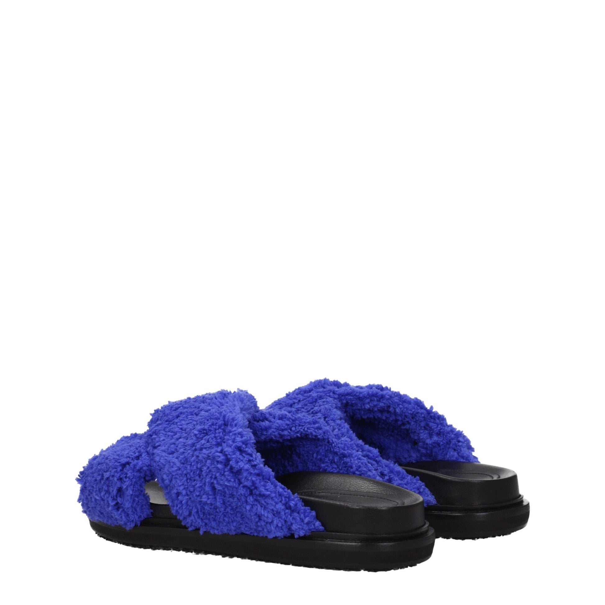 Marni Purple Fabric Slippers Marni