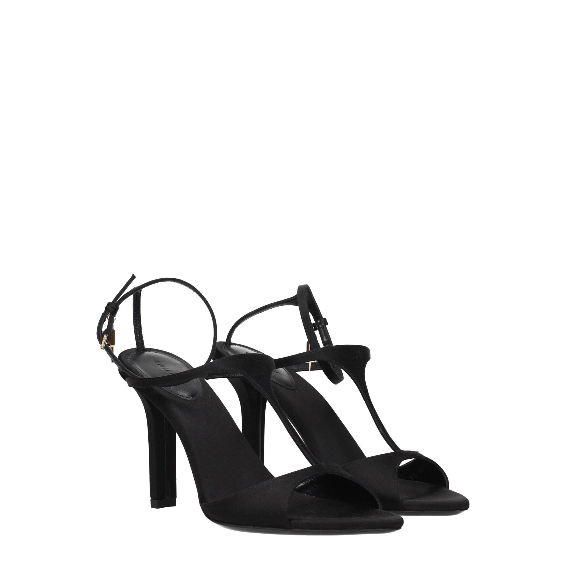 Givenchy Black Satin Stiletto Heel Sandals Givenchy