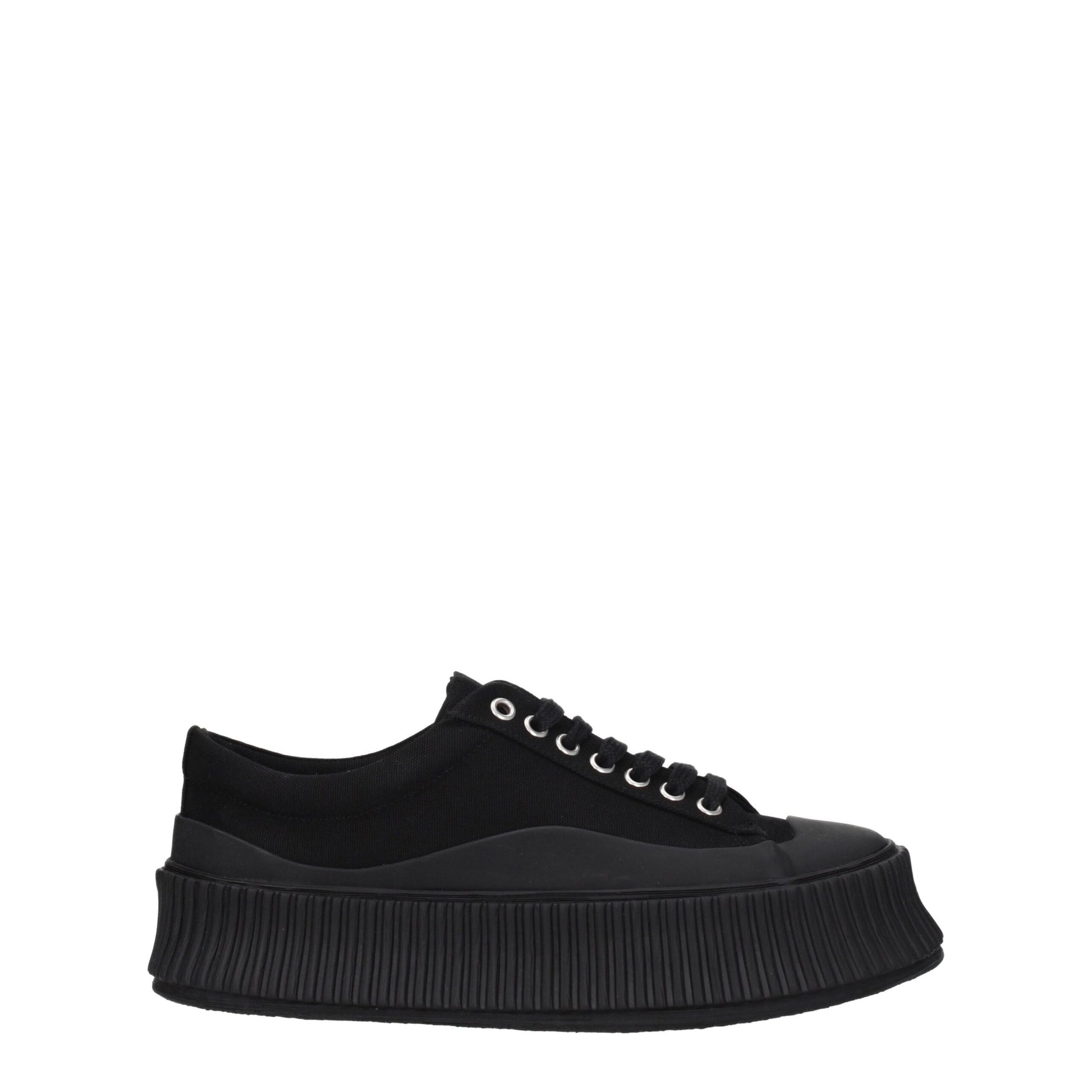Jil Sander Black Fabric Chunky Sneakers Jil Sander
