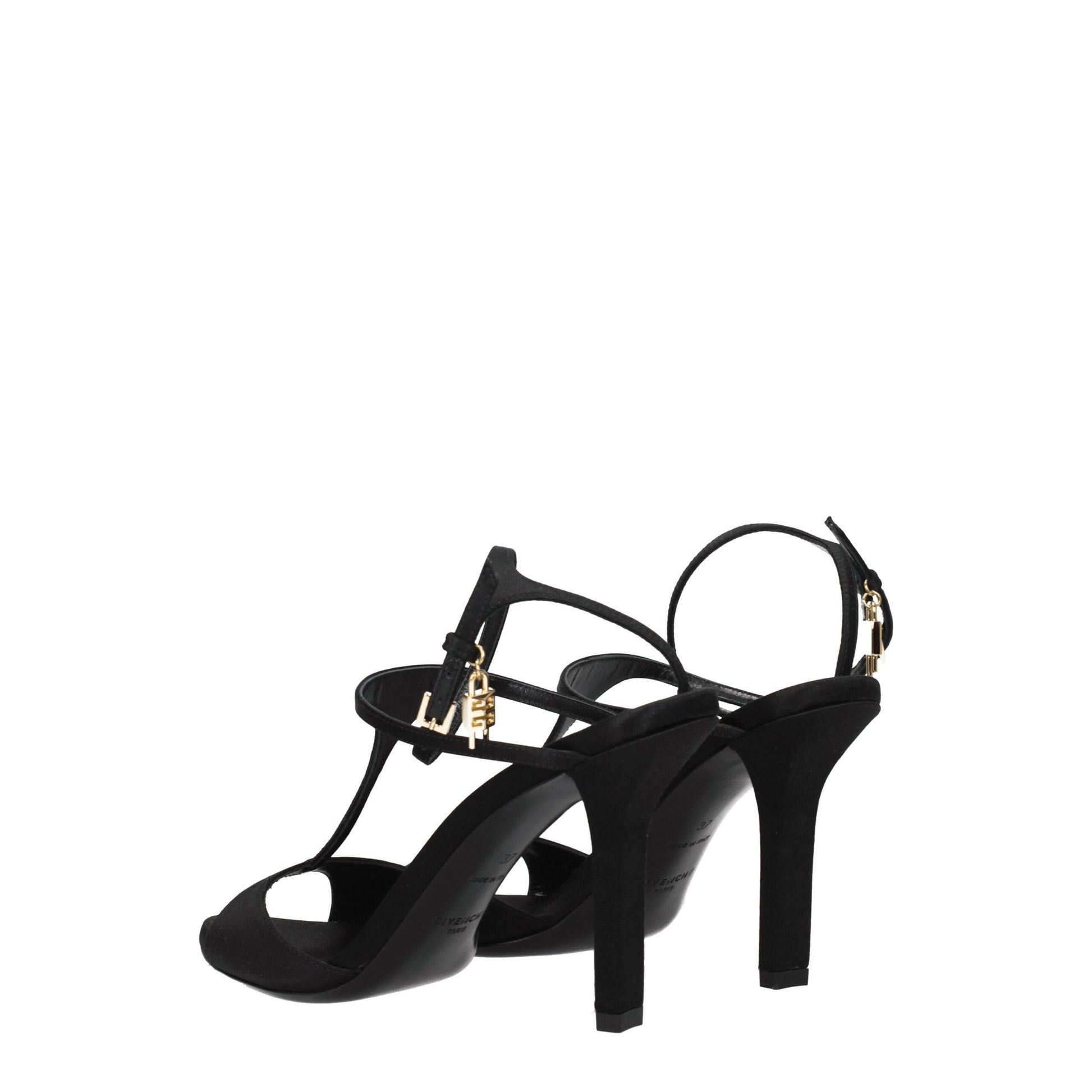 Givenchy Black Satin Stiletto Heel Sandals Givenchy