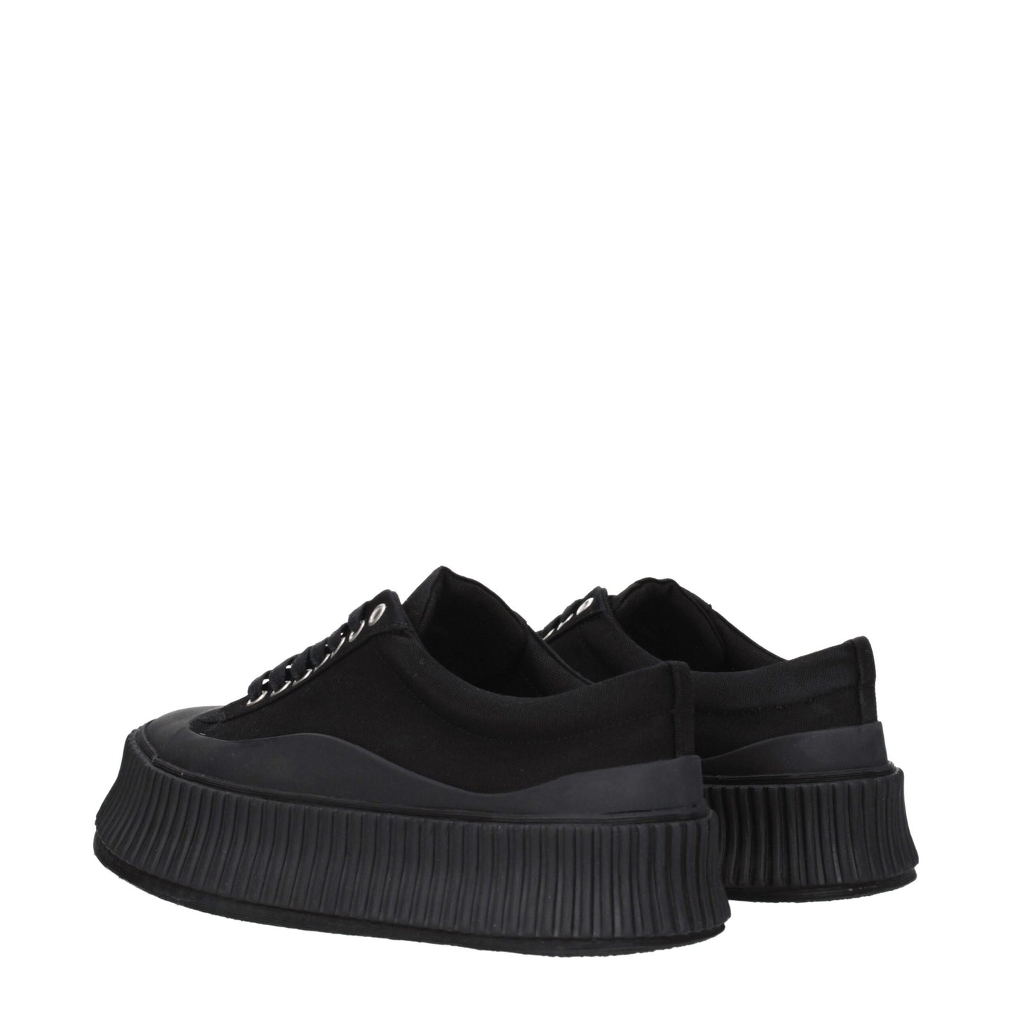 Jil Sander Black Fabric Chunky Sneakers Jil Sander