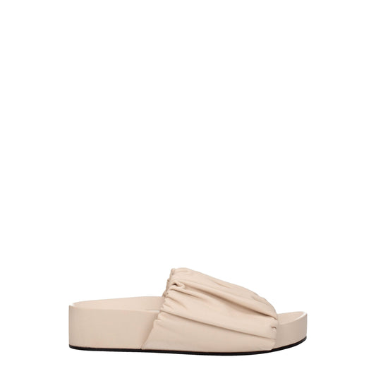 Jil Sander Pink Leather Slippers Jil Sander