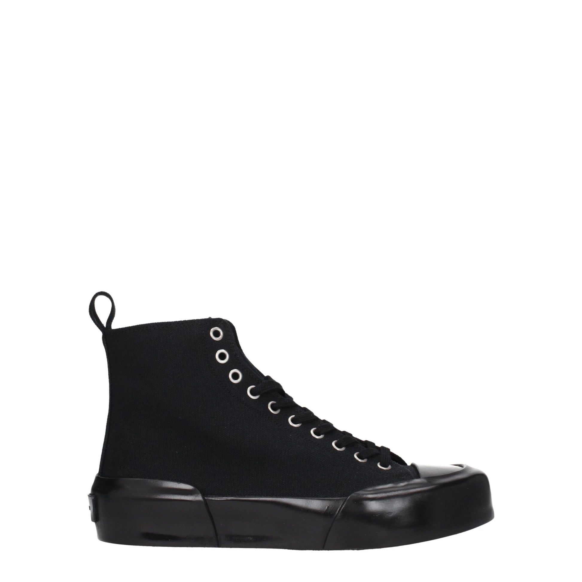 Jil Sander Black Fabric High Top Sneakers Jil Sander