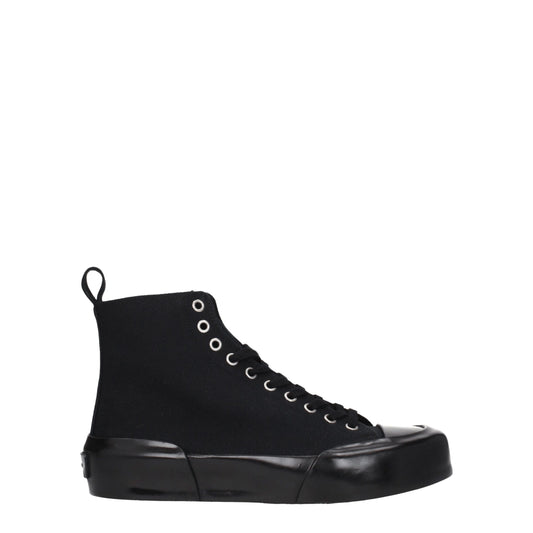 Jil Sander Black Fabric High Top Sneakers Jil Sander