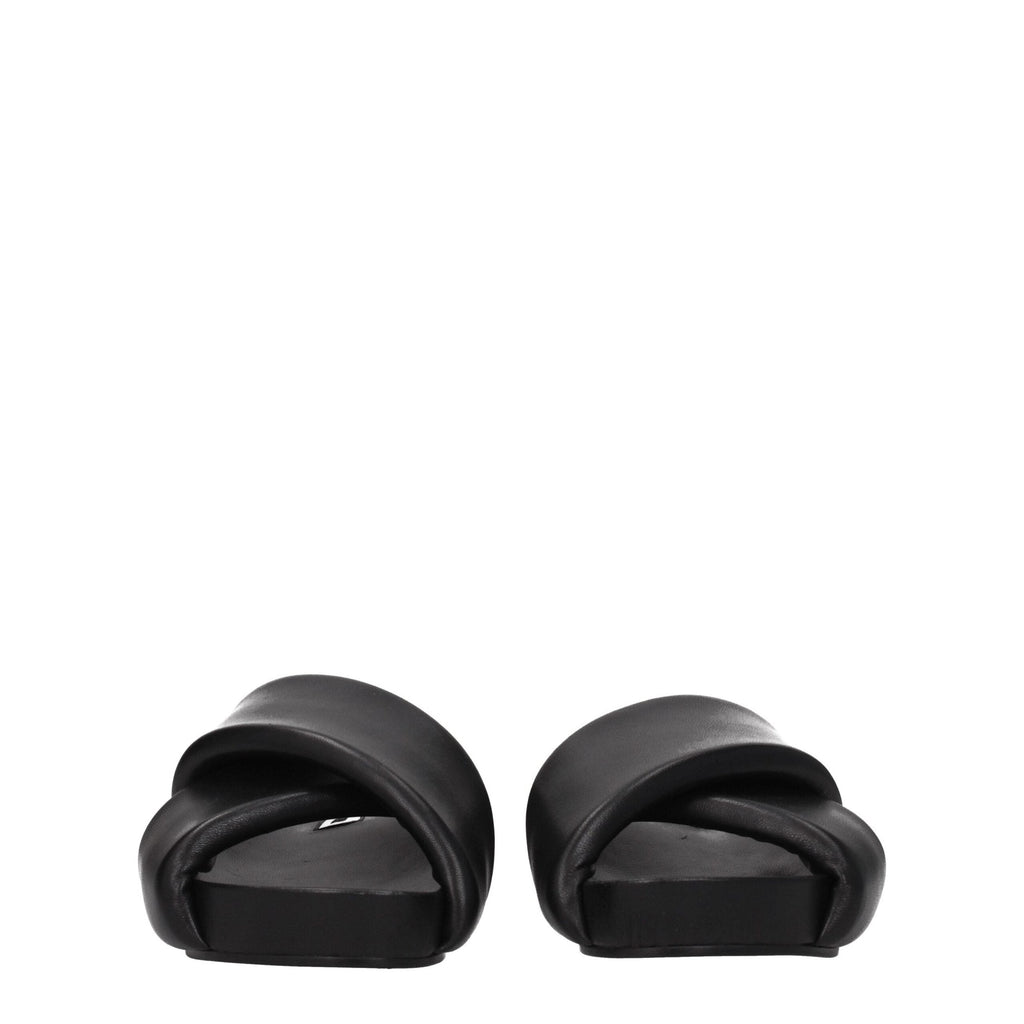 Jil Sander Black Leather Slippers Jil Sander