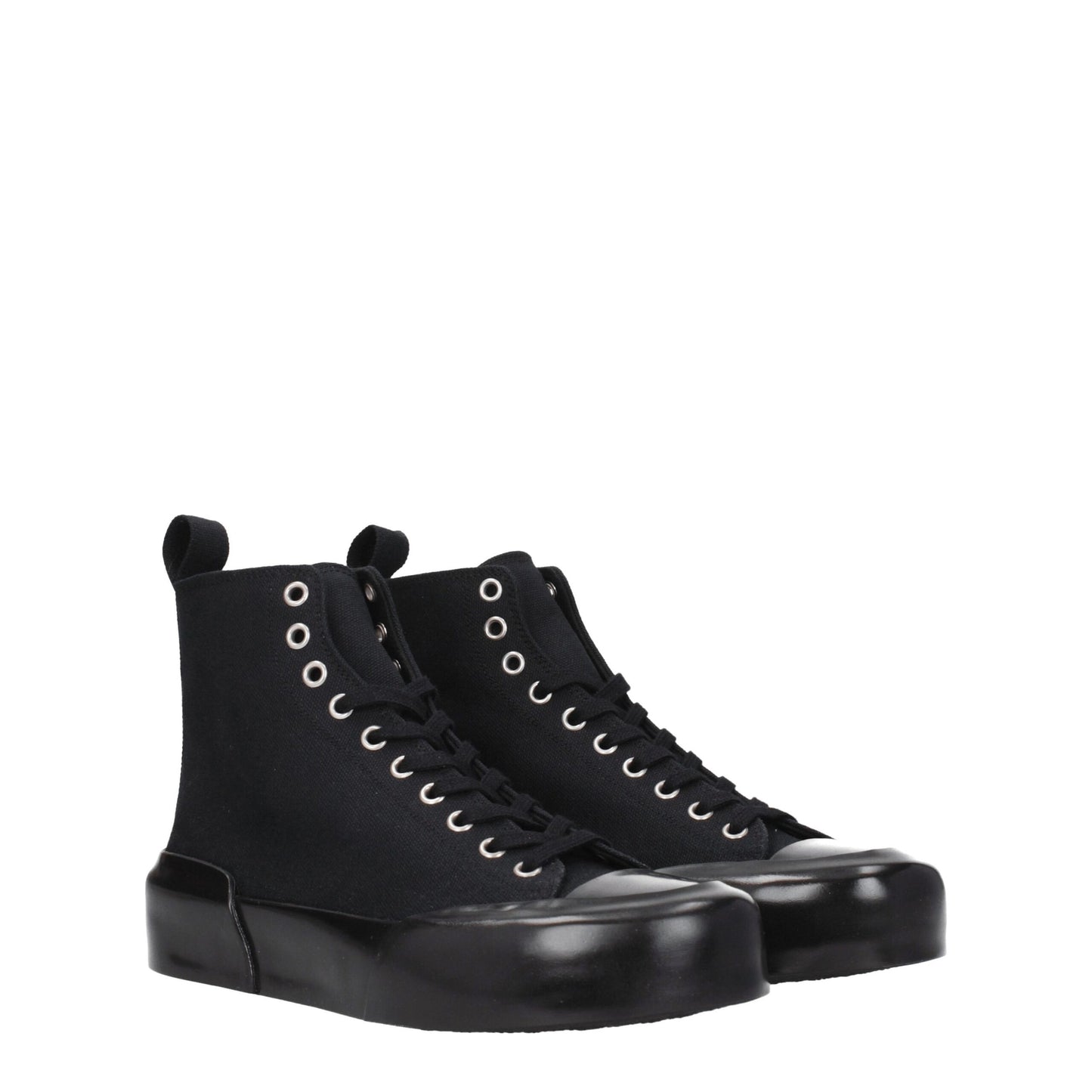 Jil Sander Black Fabric High Top Sneakers Jil Sander