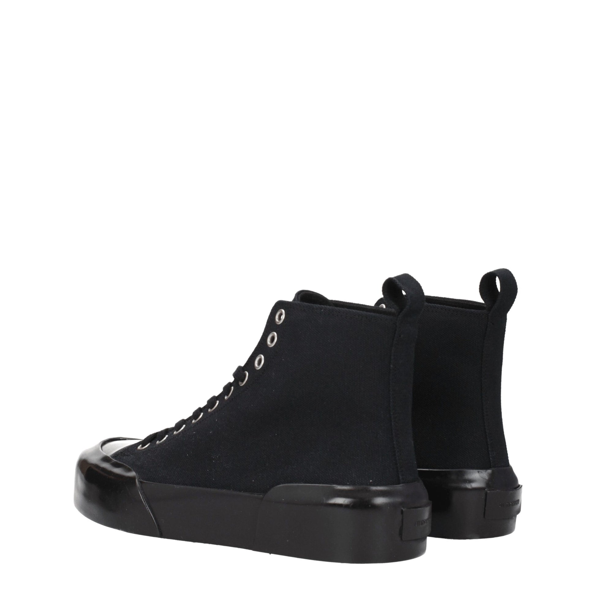 Jil Sander Black Fabric High Top Sneakers Jil Sander