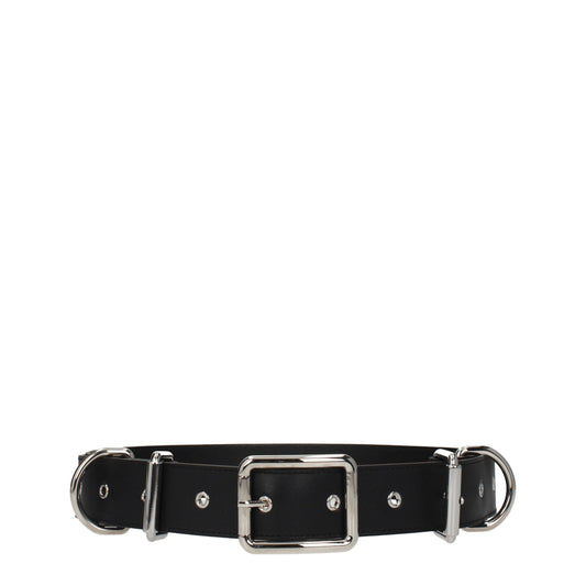 Moschino Black Leather Belts Moschino
