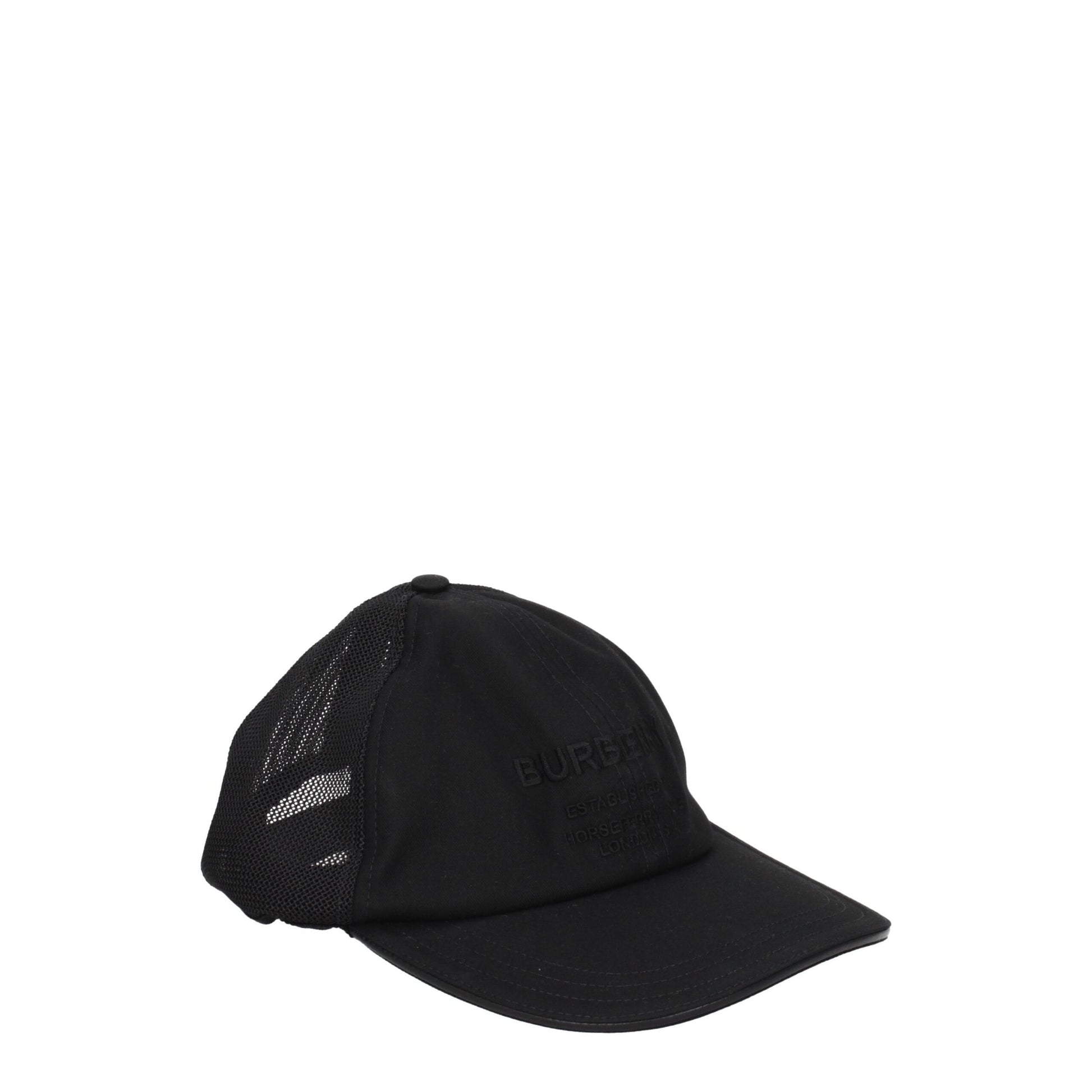 Burberry Black Cotton Cap Baseball Hat