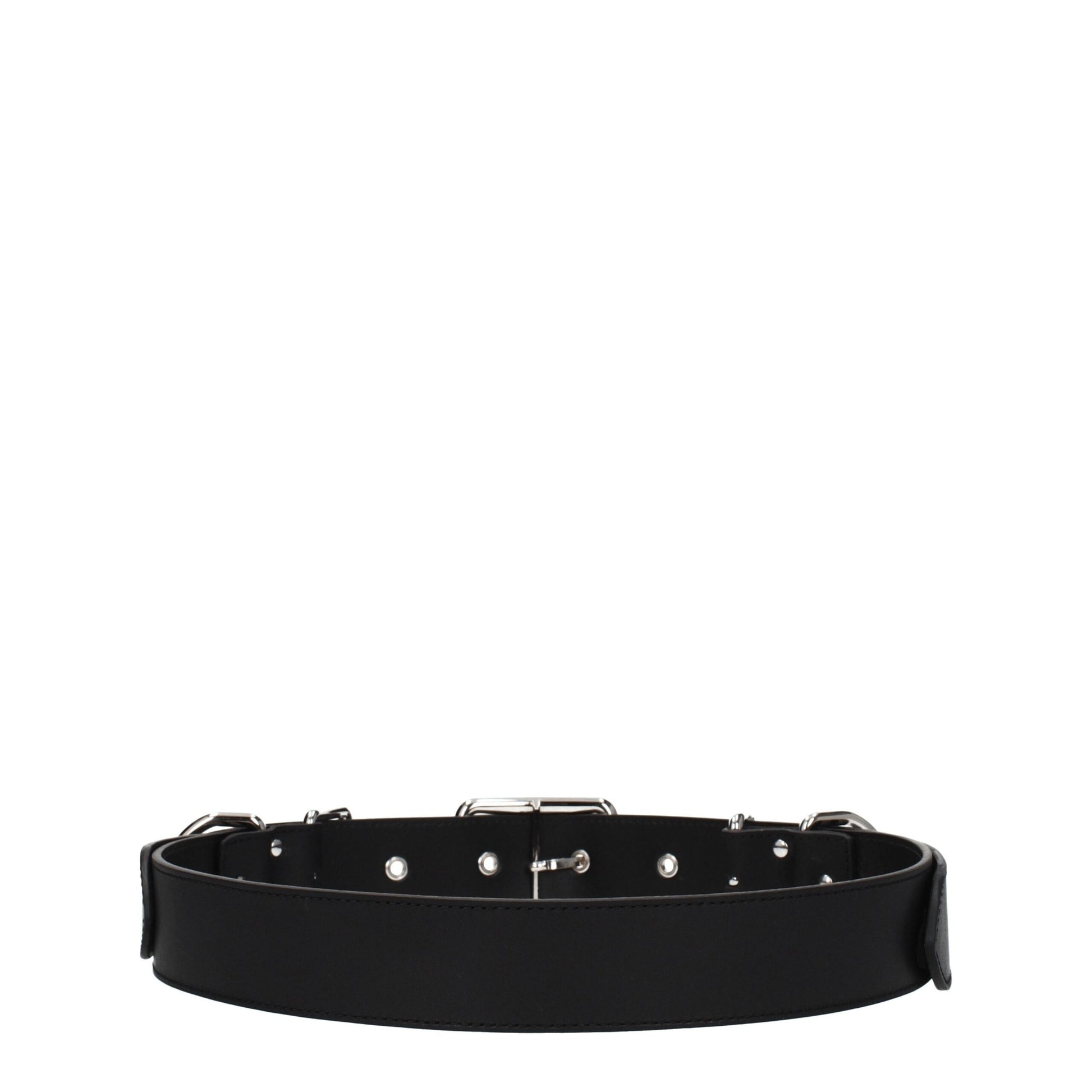 Moschino Black Leather Belts Moschino