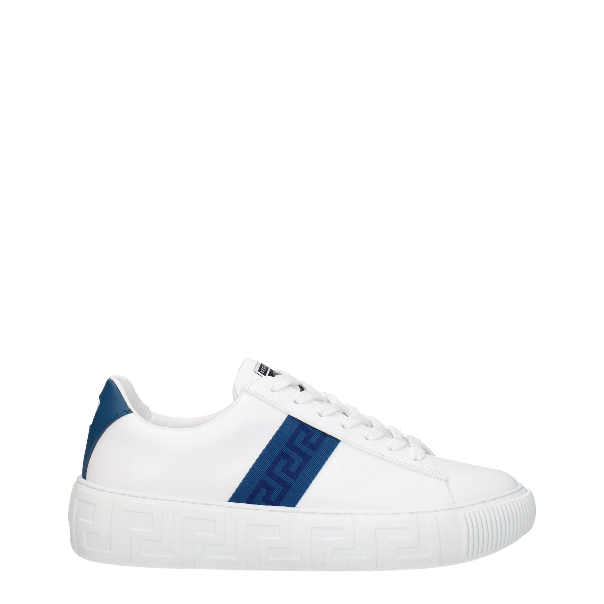 Versace White Leather Low Top Sneakers Versace