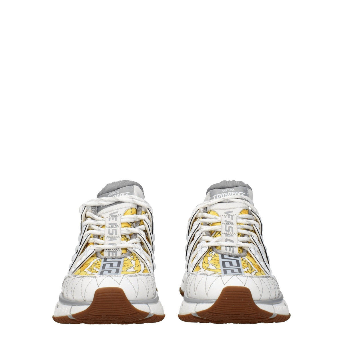 Versace White Fabric Athletic Sneakers Versace