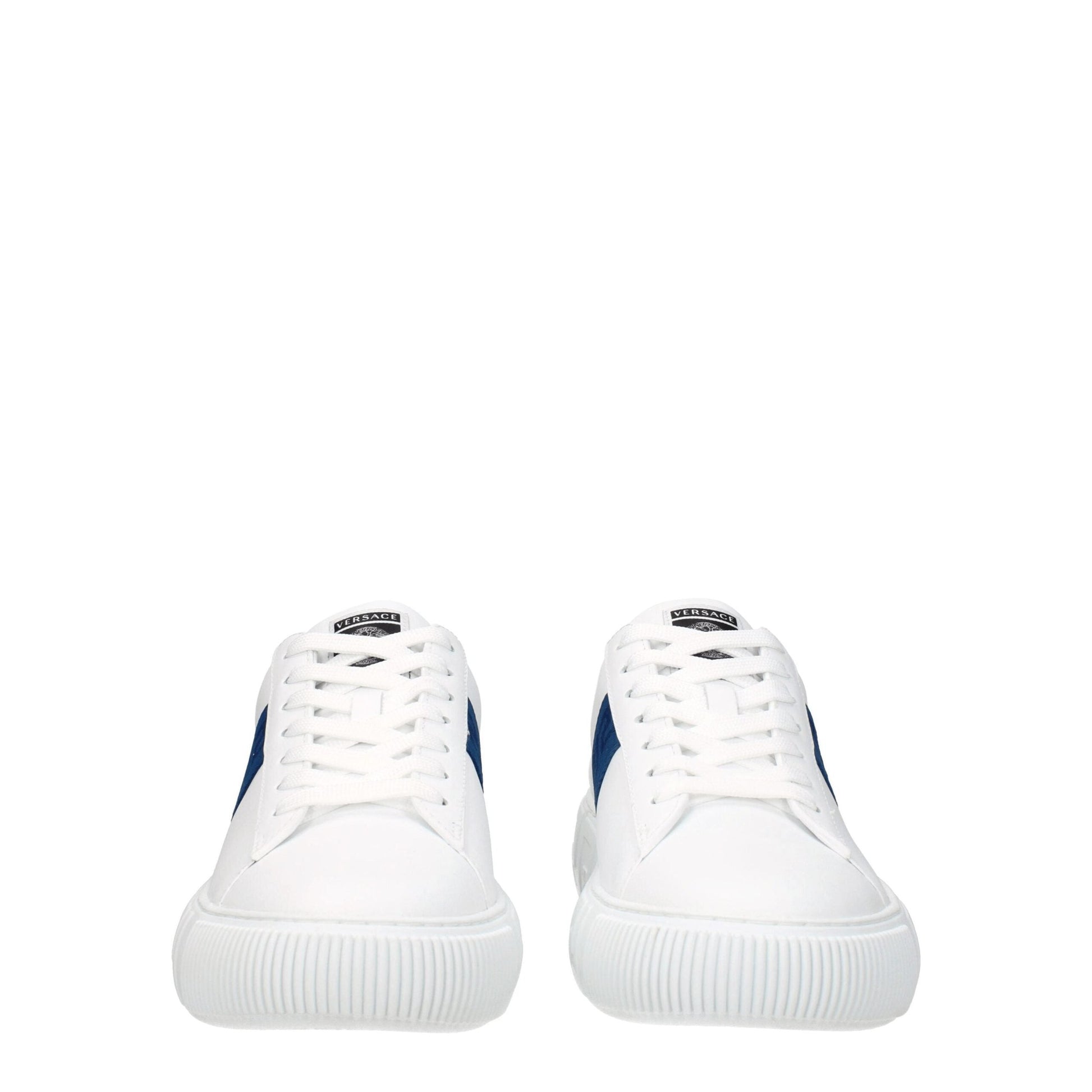 Versace White Leather Low Top Sneakers Versace