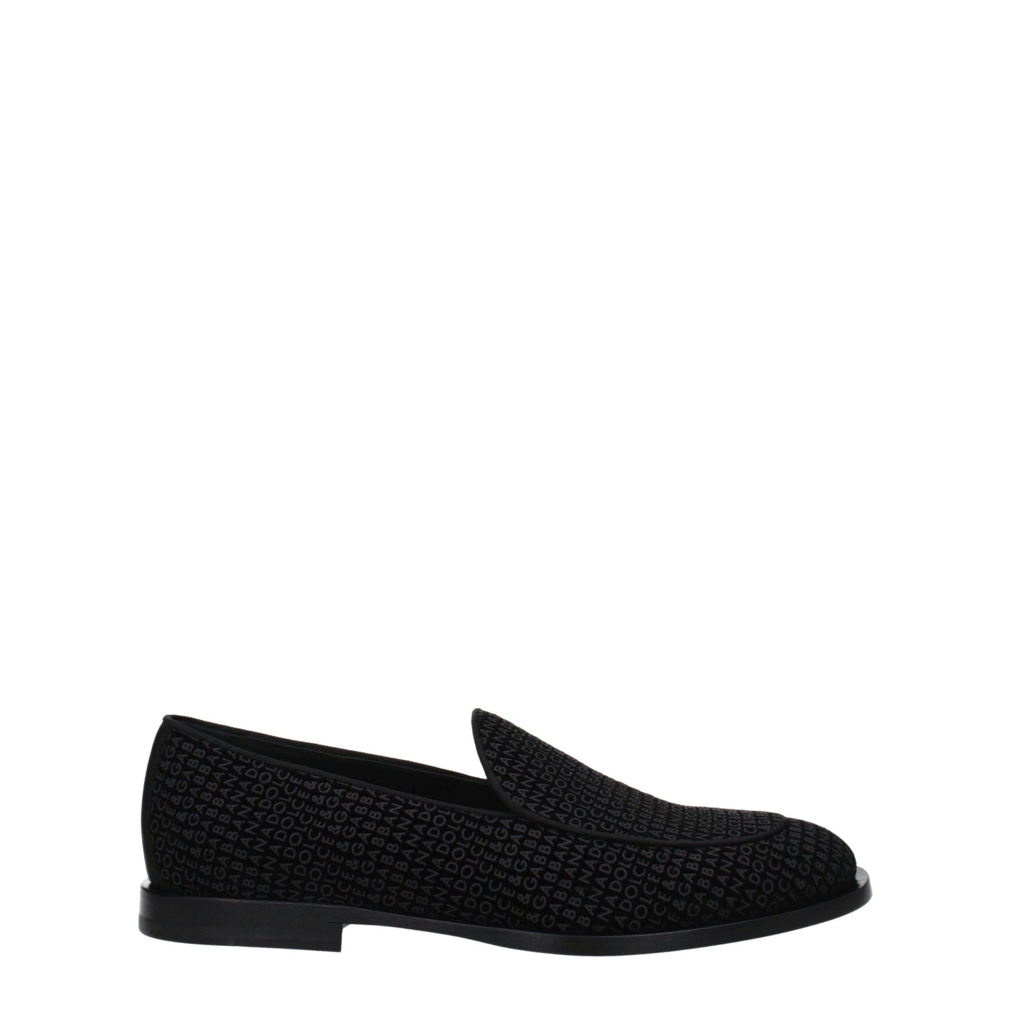 Dolce & Gabbana Black Velvet Slip-On Loafers Dolce & Gabbana