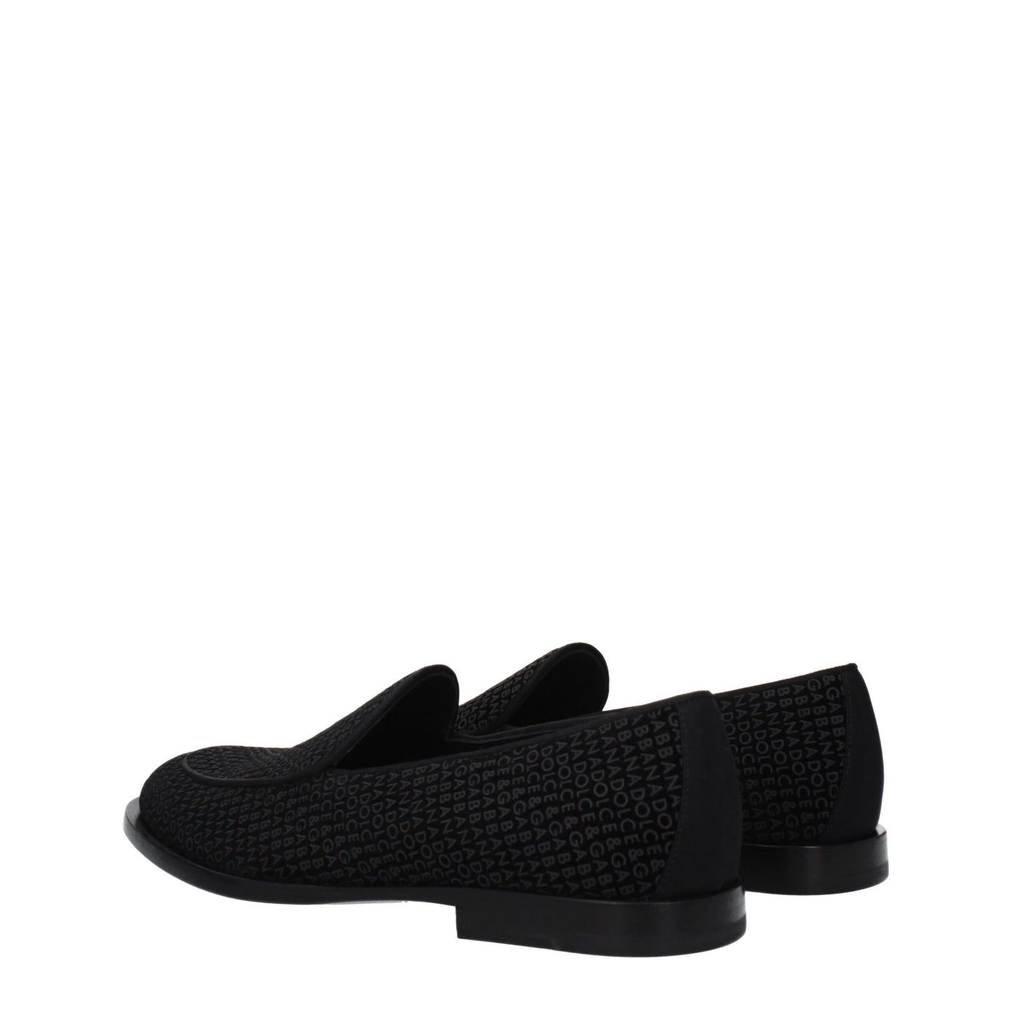 Dolce & Gabbana Black Velvet Slip-On Loafers Dolce & Gabbana