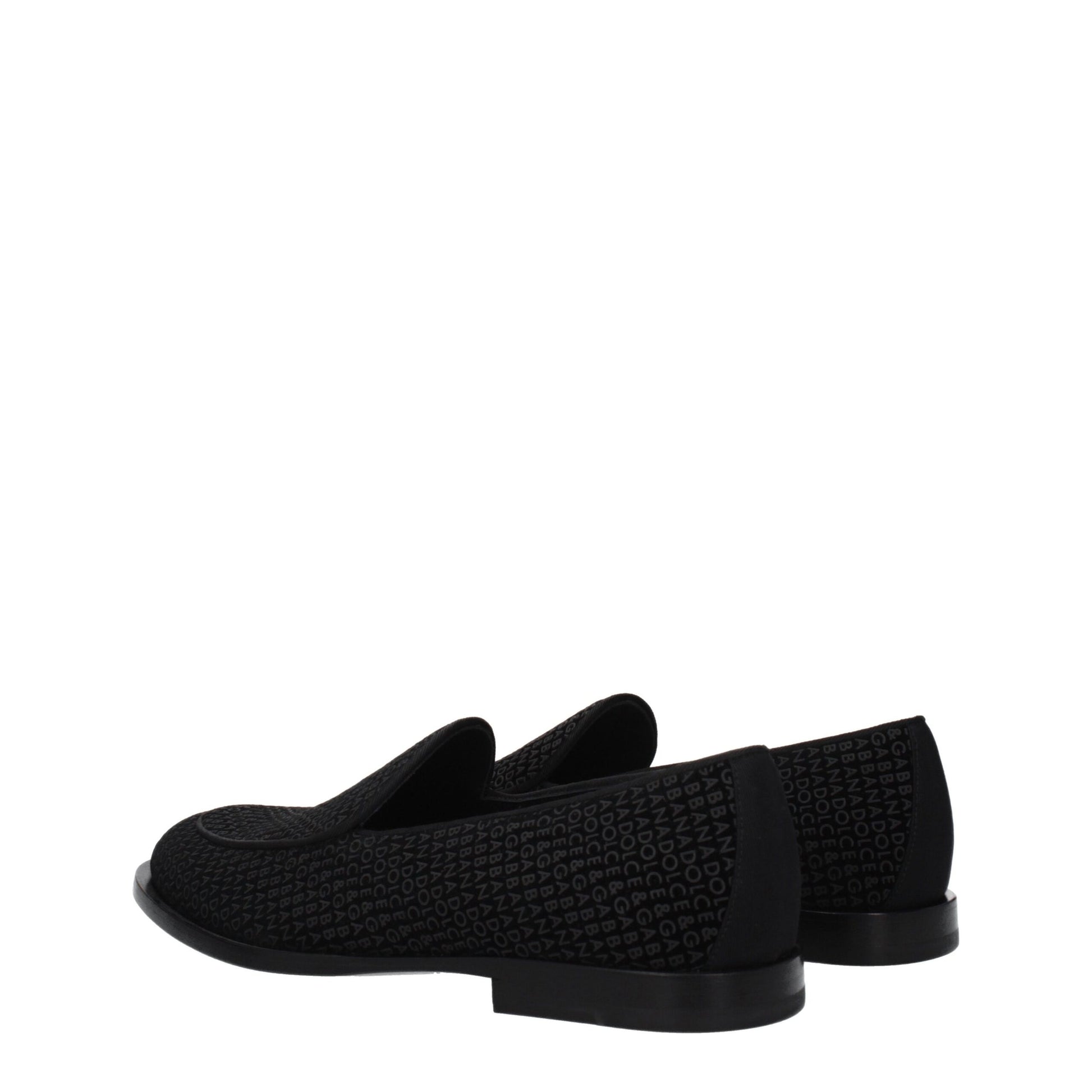Dolce & Gabbana Black Velvet Slip-On Loafers Dolce & Gabbana
