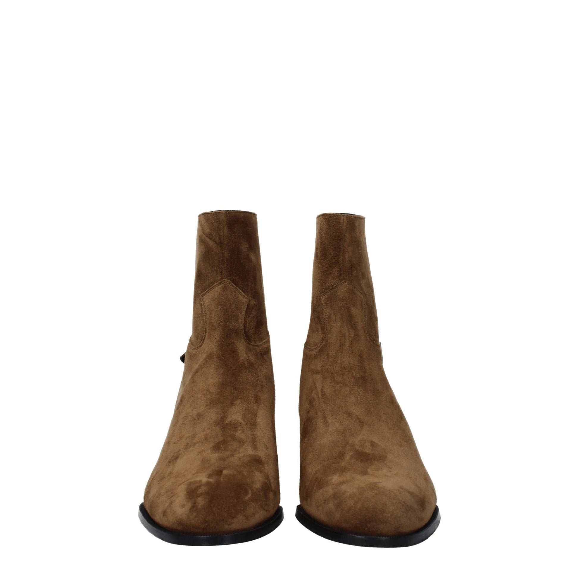 Celine Brown Leather Ankle Boots Celine