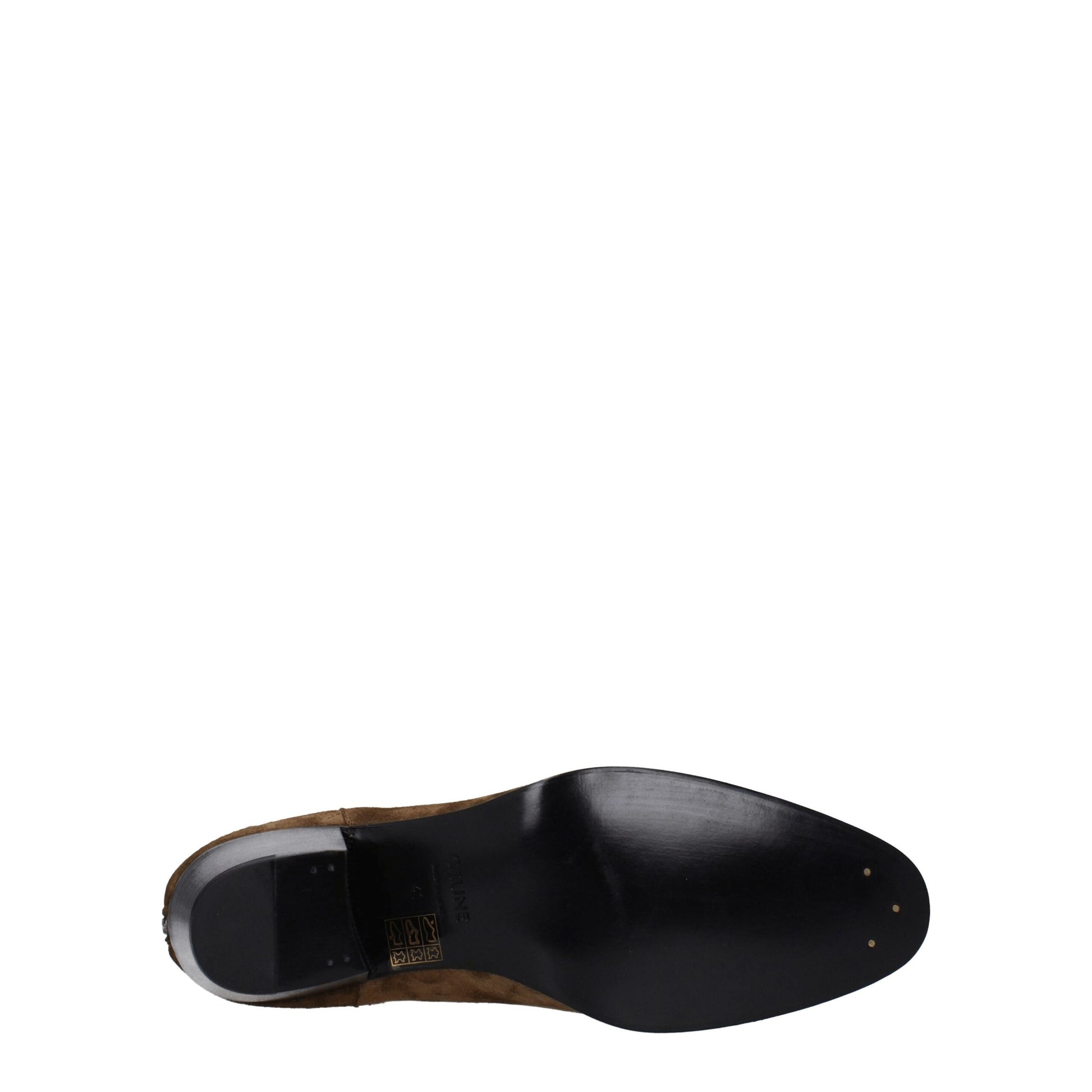 Celine Brown Leather Ankle Boots Celine