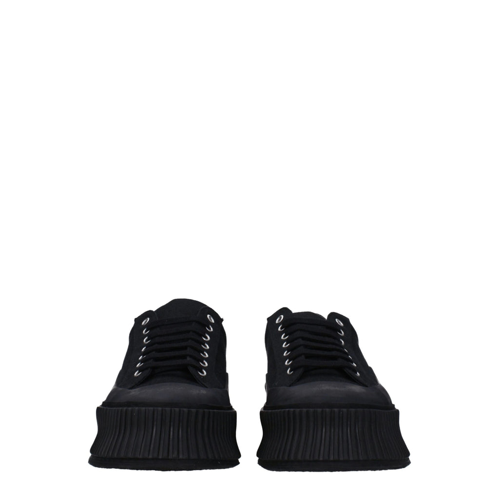 Jil Sander Black Fabric Platform Sneakers Jil Sander
