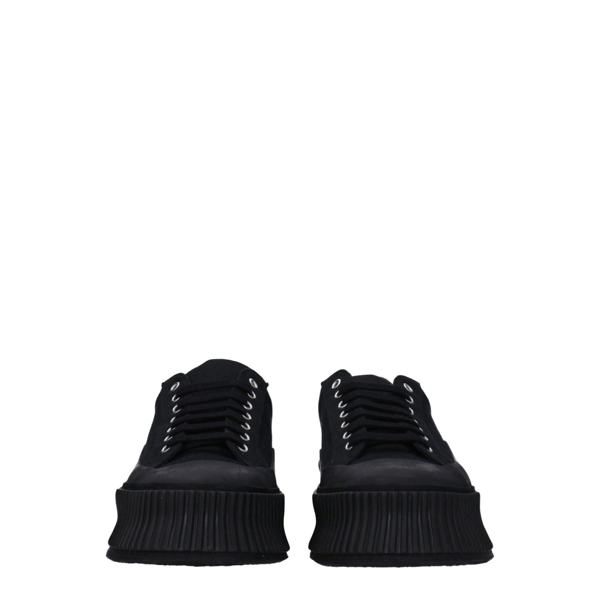 Jil Sander Black Fabric Platform Sneakers Jil Sander