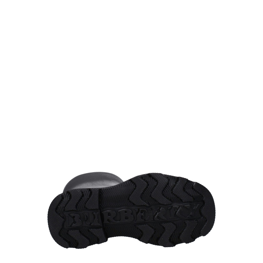 Burberry Black Cotton Rain Boots Burberry