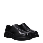 Black leather Dolce & Gabbana oxford shoes and derbies, featuring sleek design and classic lace-up style.