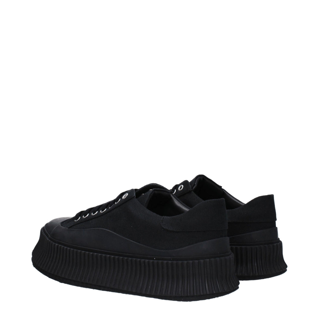 Jil Sander Black Fabric Platform Sneakers Jil Sander