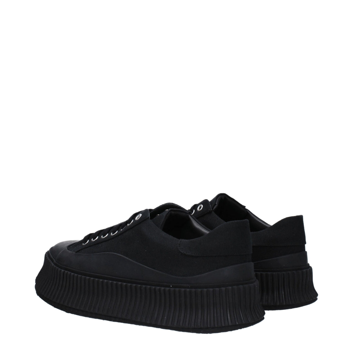 Jil Sander Black Fabric Platform Sneakers Jil Sander