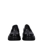 Black leather Dolce & Gabbana oxford shoes and derbies with sleek design and polished finish.