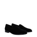 Dolce & Gabbana Black Velvet Slip-On Loafers Dolce & Gabbana