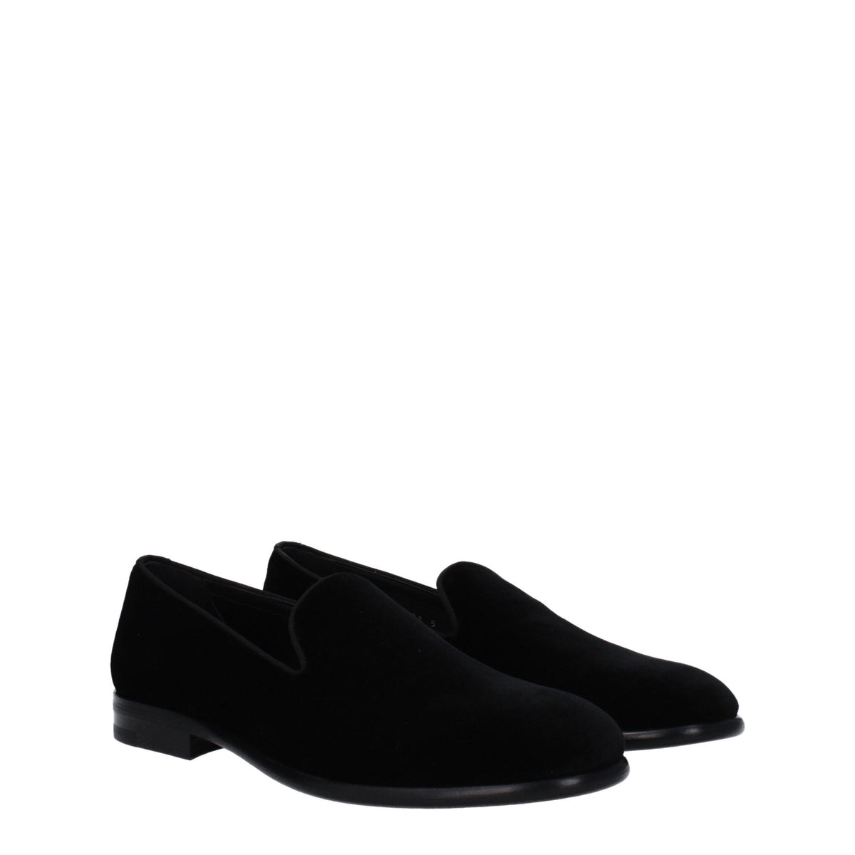 Dolce & Gabbana Black Velvet Slip-On Loafers Dolce & Gabbana