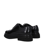 Black leather Dolce & Gabbana oxfords and derbies with sleek design and polished finish, showcasing classic men's footwear.