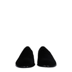 Dolce & Gabbana Black Velvet Slip-On Loafers Dolce & Gabbana