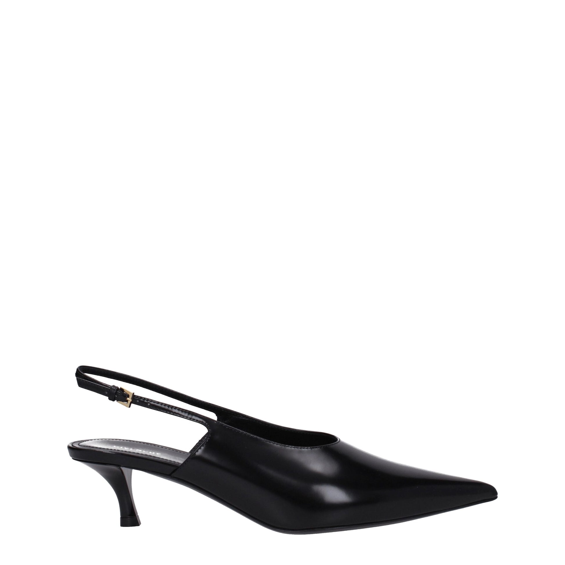 Givenchy Black Leather Mid Heel Pumps Givenchy