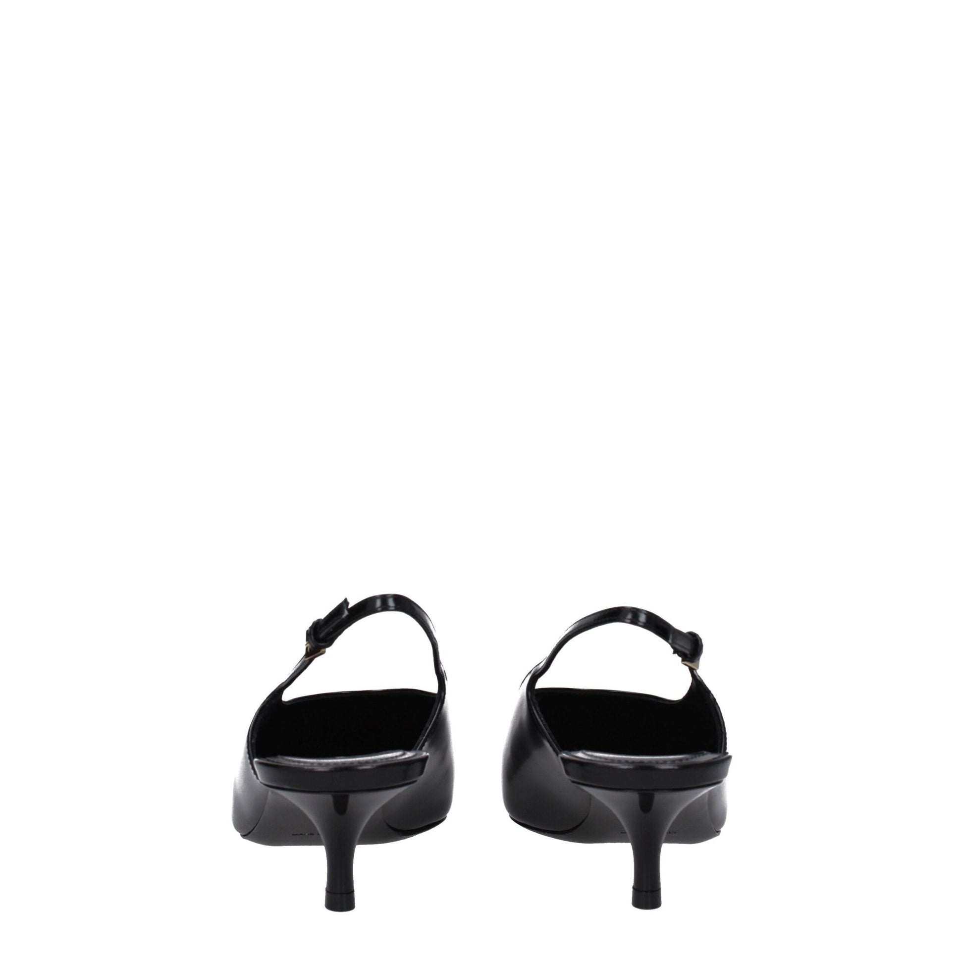Givenchy Black Leather Mid Heel Pumps Givenchy