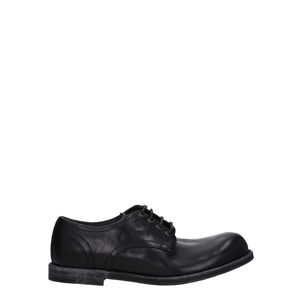 Black leather Dolce & Gabbana oxford shoes with sleek design and polished finish, perfect for formal and stylish occasions.