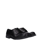 Black leather Dolce & Gabbana oxford shoes with classic lace-up design and polished finish.