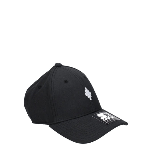 Marcelo Burlon Black Marabou Caps Baseball Hat