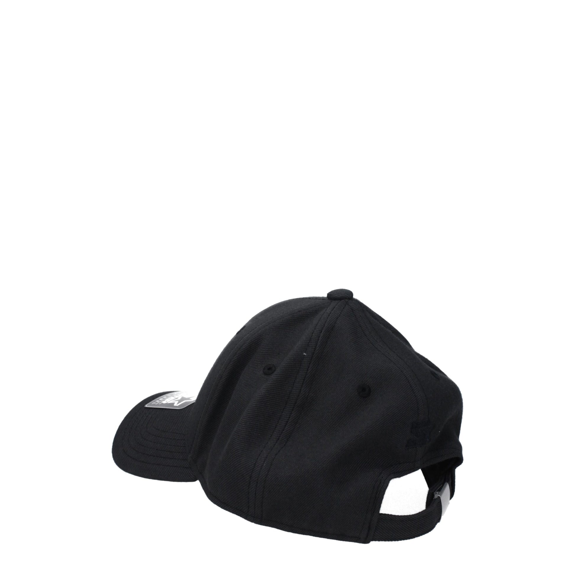 Marcelo Burlon Black Marabou Caps Baseball Hat