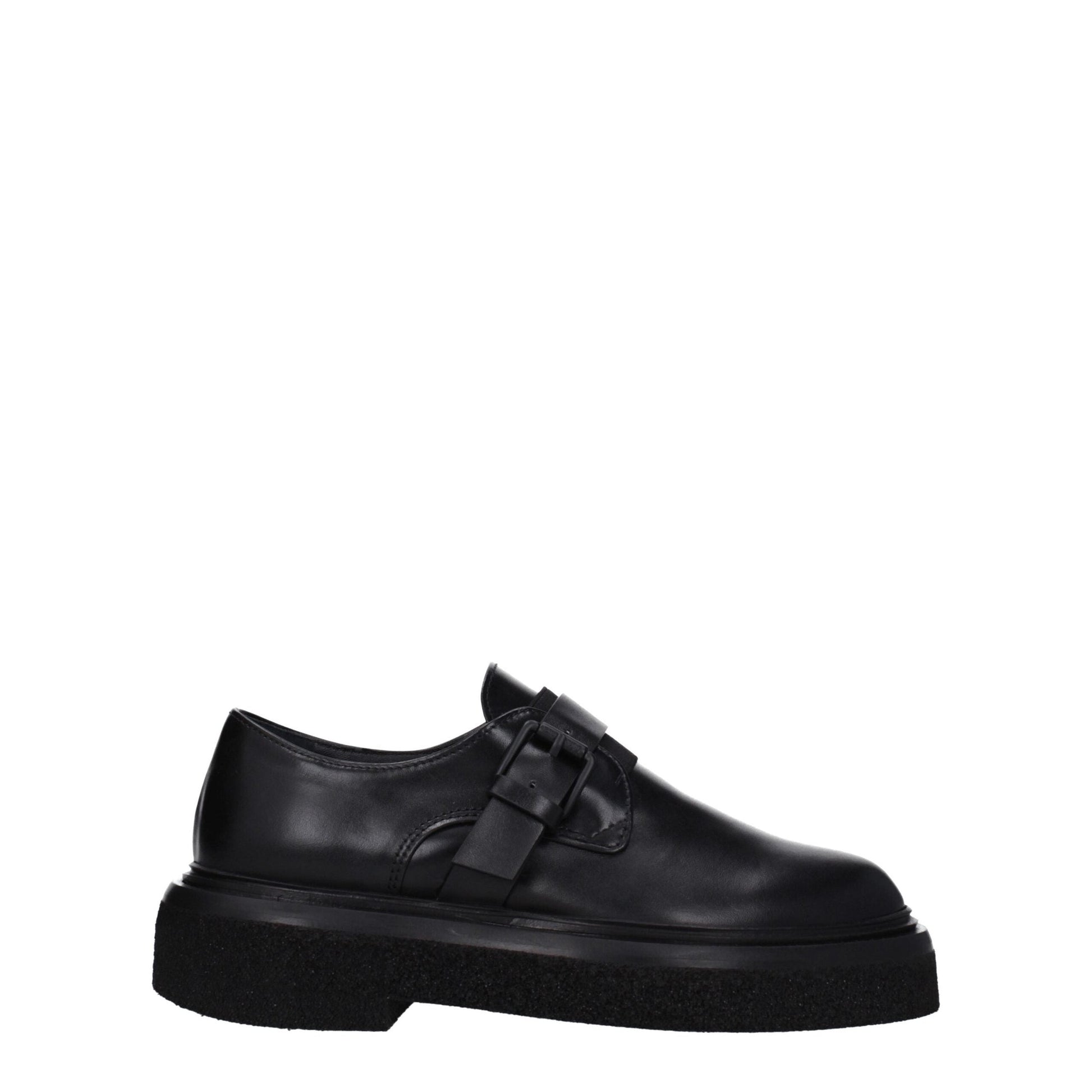 Max Mara Black Leather Oxfords And Derbies Max Mara
