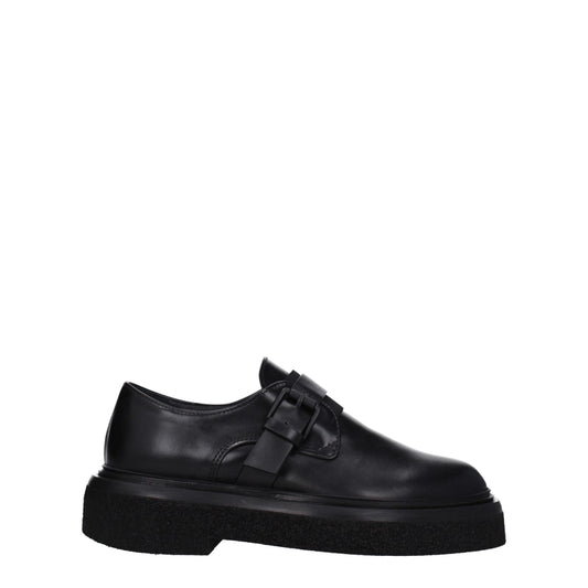 Max Mara Black Leather Oxfords And Derbies Max Mara