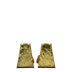 The Attico Gold Leather Platform Sandals The Attico