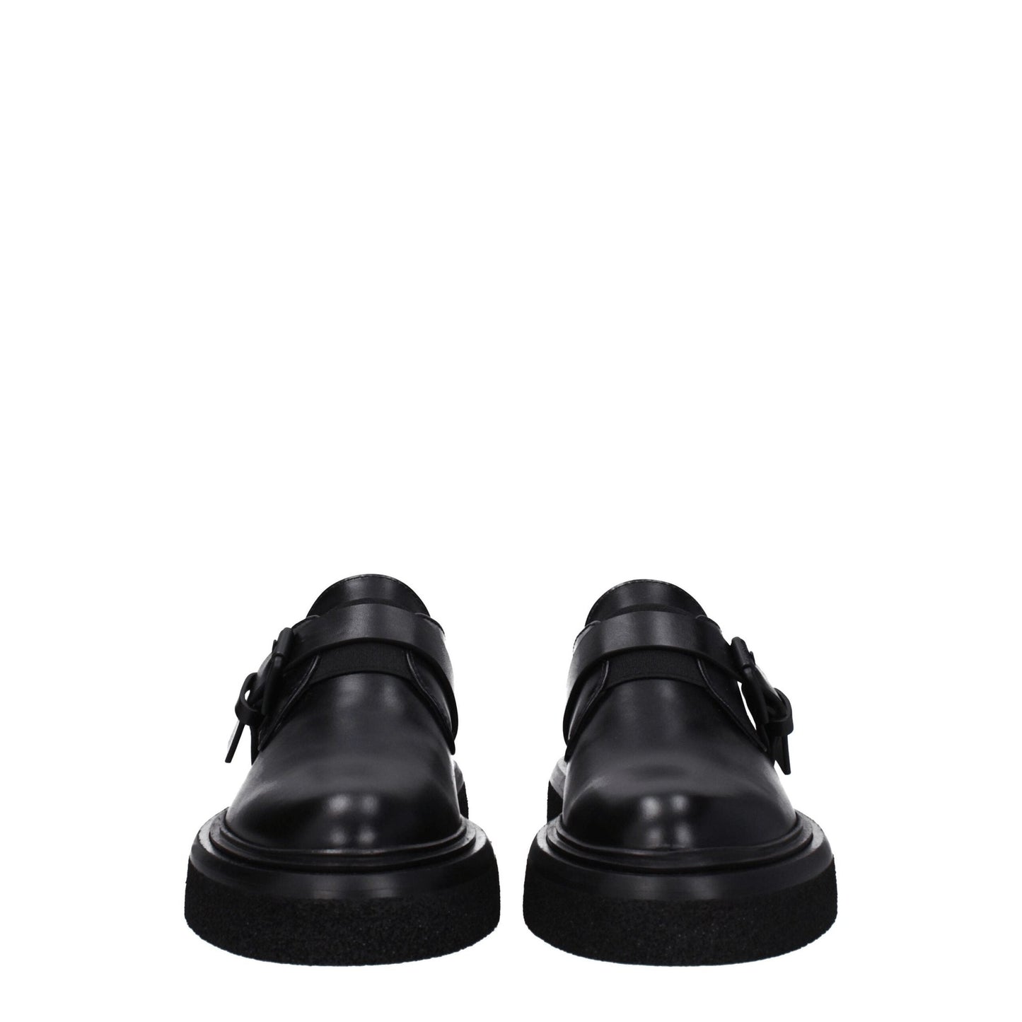 Max Mara Black Leather Oxfords And Derbies Max Mara